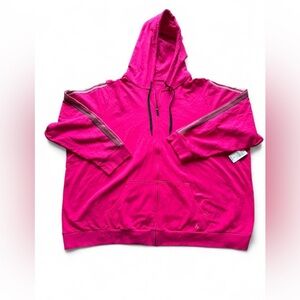 torrid Pink Peacock Zip Hoodie with Hood